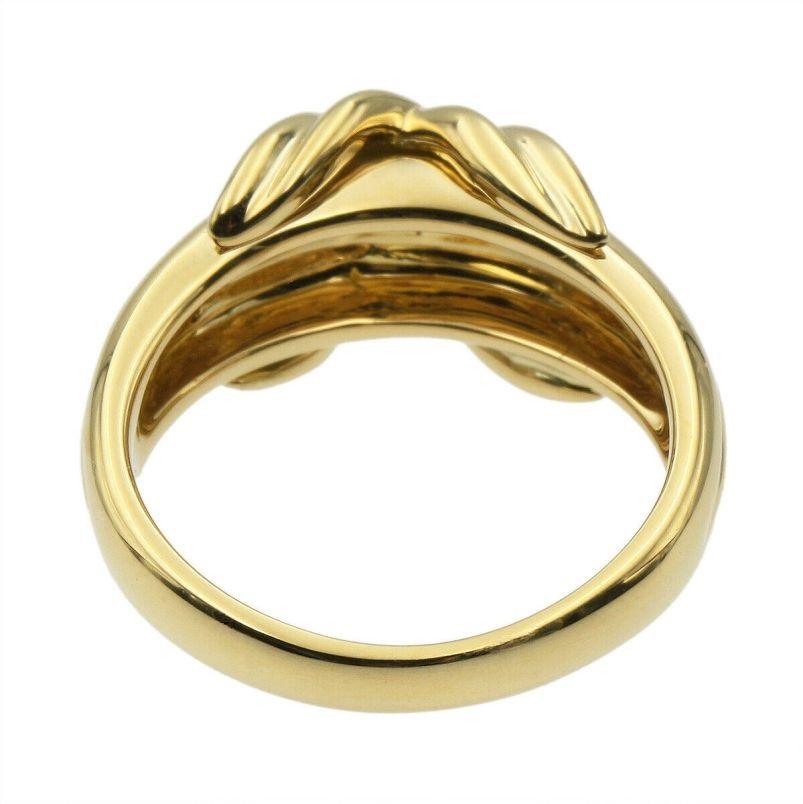 TIFFANY & Co. 18K Gold Signature X Ring 8 In Excellent Condition In Los Angeles, CA