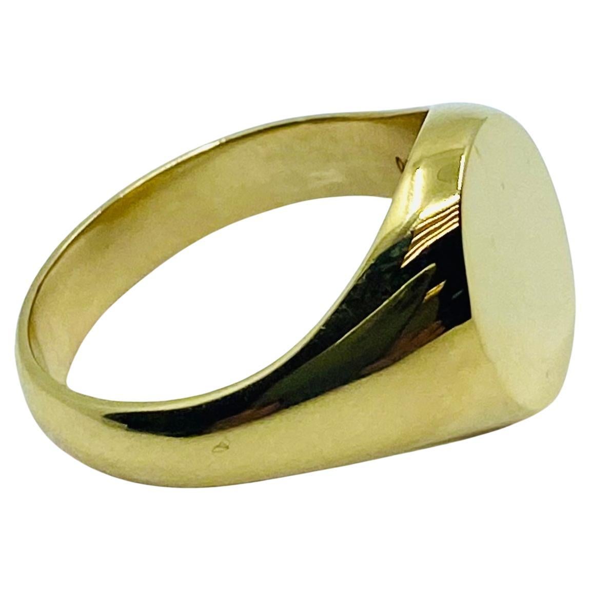 Women's or Men's Tiffany & Co. 18k Gold Signet Ring  For Sale
