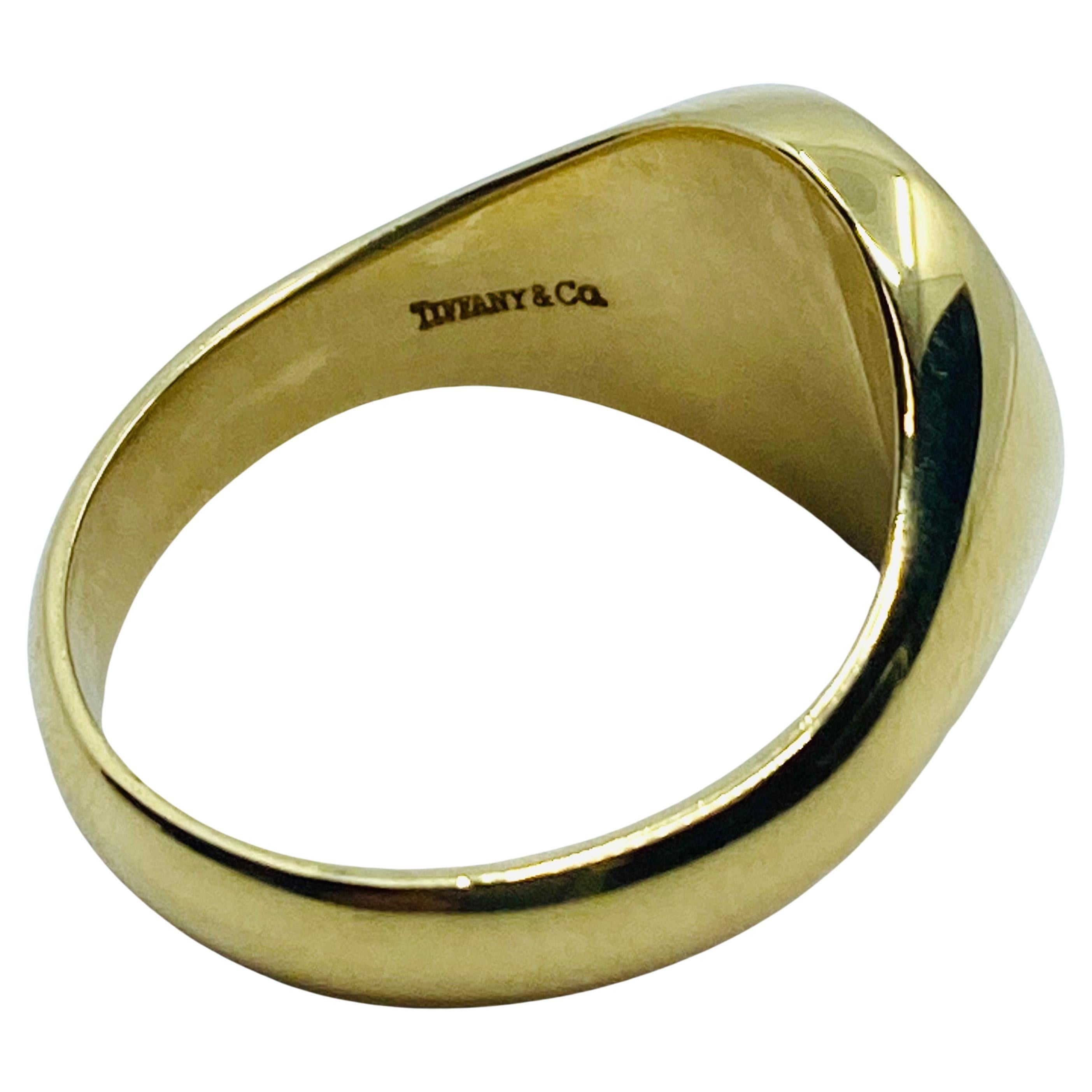 Tiffany & Co. 18k Gold Signet Ring  For Sale 5