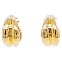 Tiffany & Co. 18K Gold Small Omega Clip Shrimp Earrings