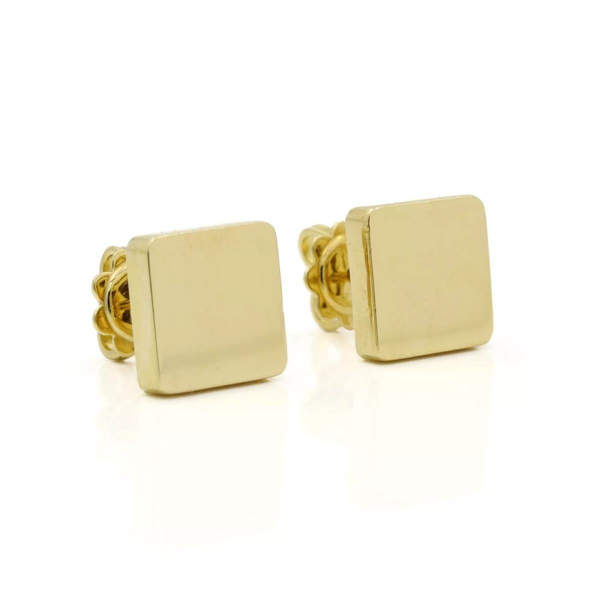 TIFFANY & Co. 18K Gold Square Stud Earrings

Metal: 18K gold
Measurements: 10mm x 10mm
Weight: 5.50 grams
Hallmark: 