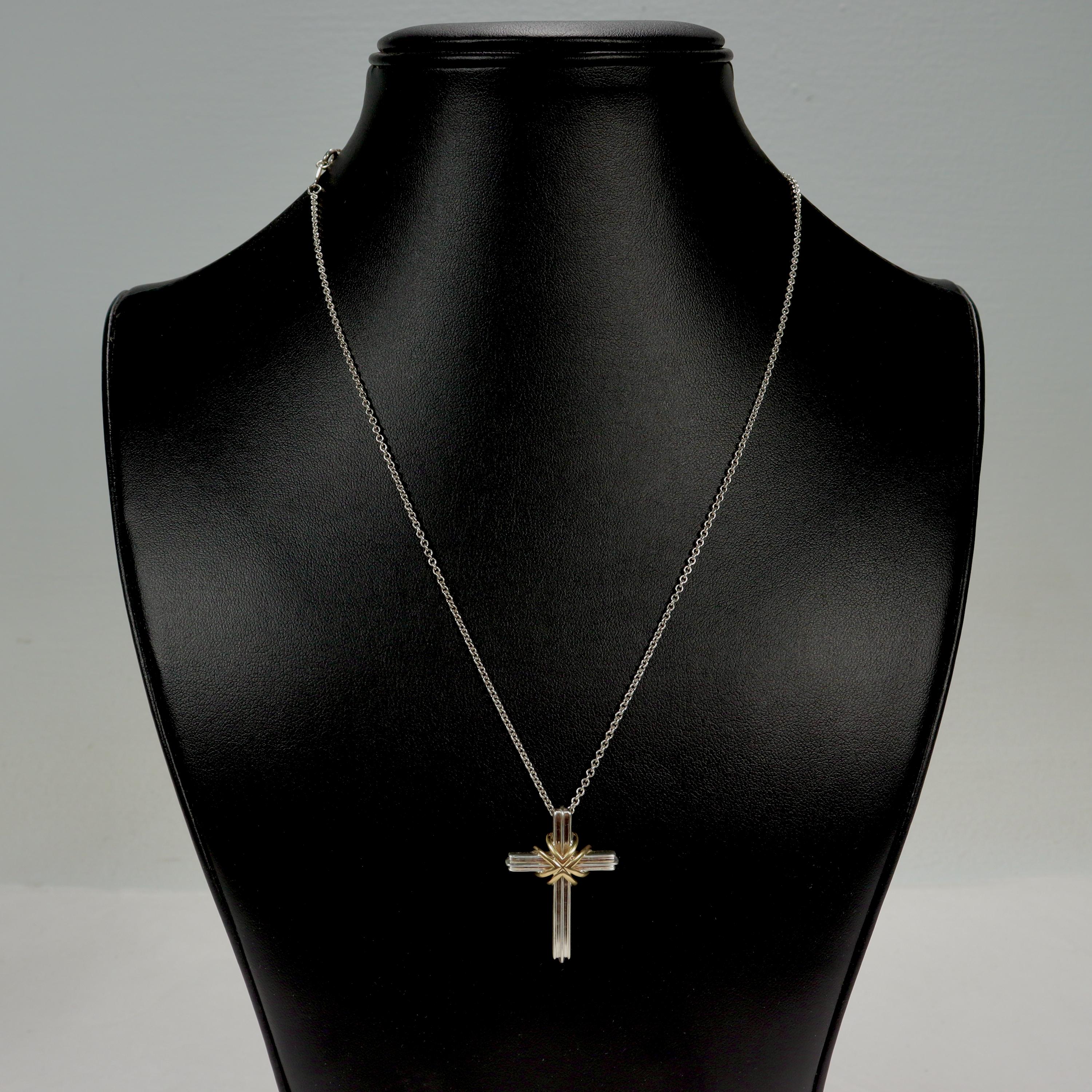 gold cross necklace tiffany