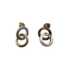 Tiffany & Co. 18K Gold & Sterling Silver Interlocking Circle Earrings #21037