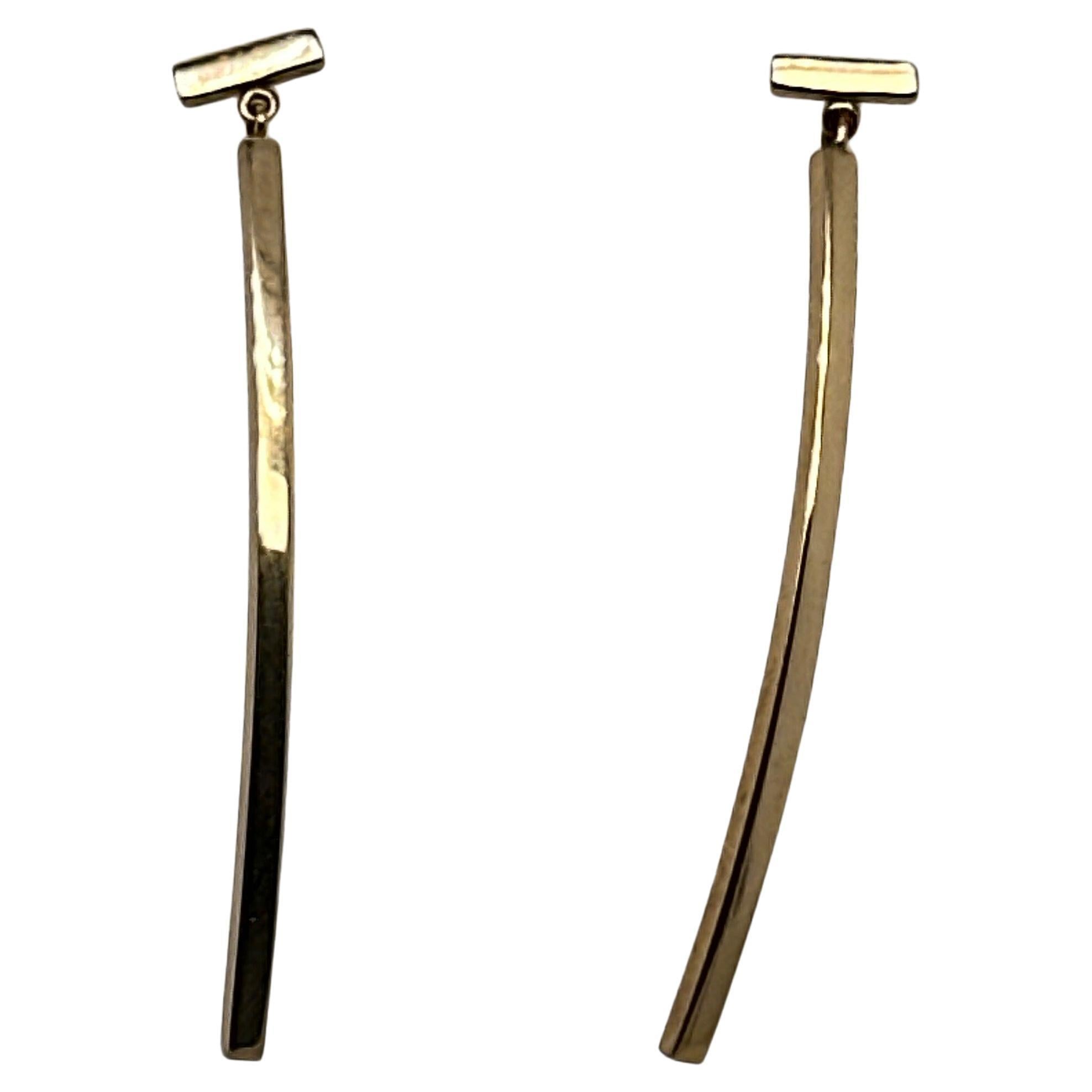Tiffany & Co 18k Gold T Bar Earrings For Sale