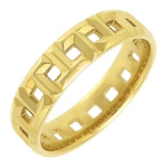 Anello T True in oro 18 carati di Tiffany & Co., larghezza 5,5 mm, misura 9