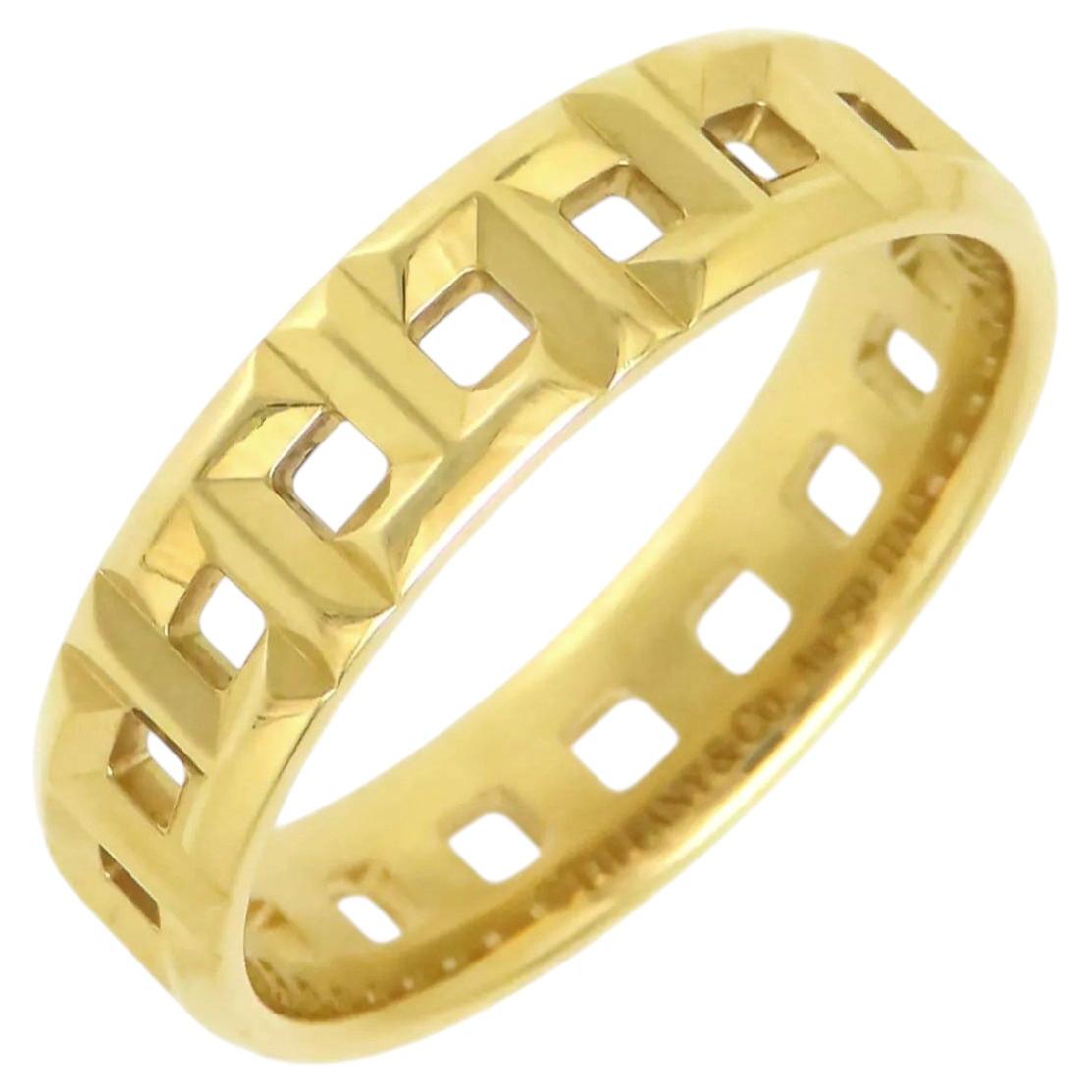 TIFFANY & Co. 18K Gold T True 5.5mm Wide Ring 9