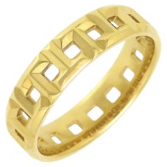 Anello T True in oro 18 carati di Tiffany & Co., larghezza 5,5 mm, misura 9