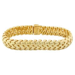 Used TIFFANY & Co. 18K Gold Vannerie Bracelet 