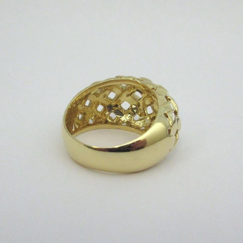 Tiffany & Co. 18k Gold Vannerie Dome Ring For Sale 1