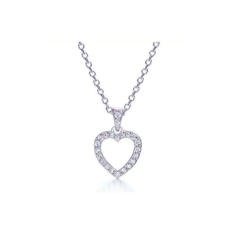 TIFFANY & Co. Platinum Diamond Heart Pendant Necklace

Tiffany gets to the heart of the matter. Pendant with diamonds in platinum. Size small, on a 16