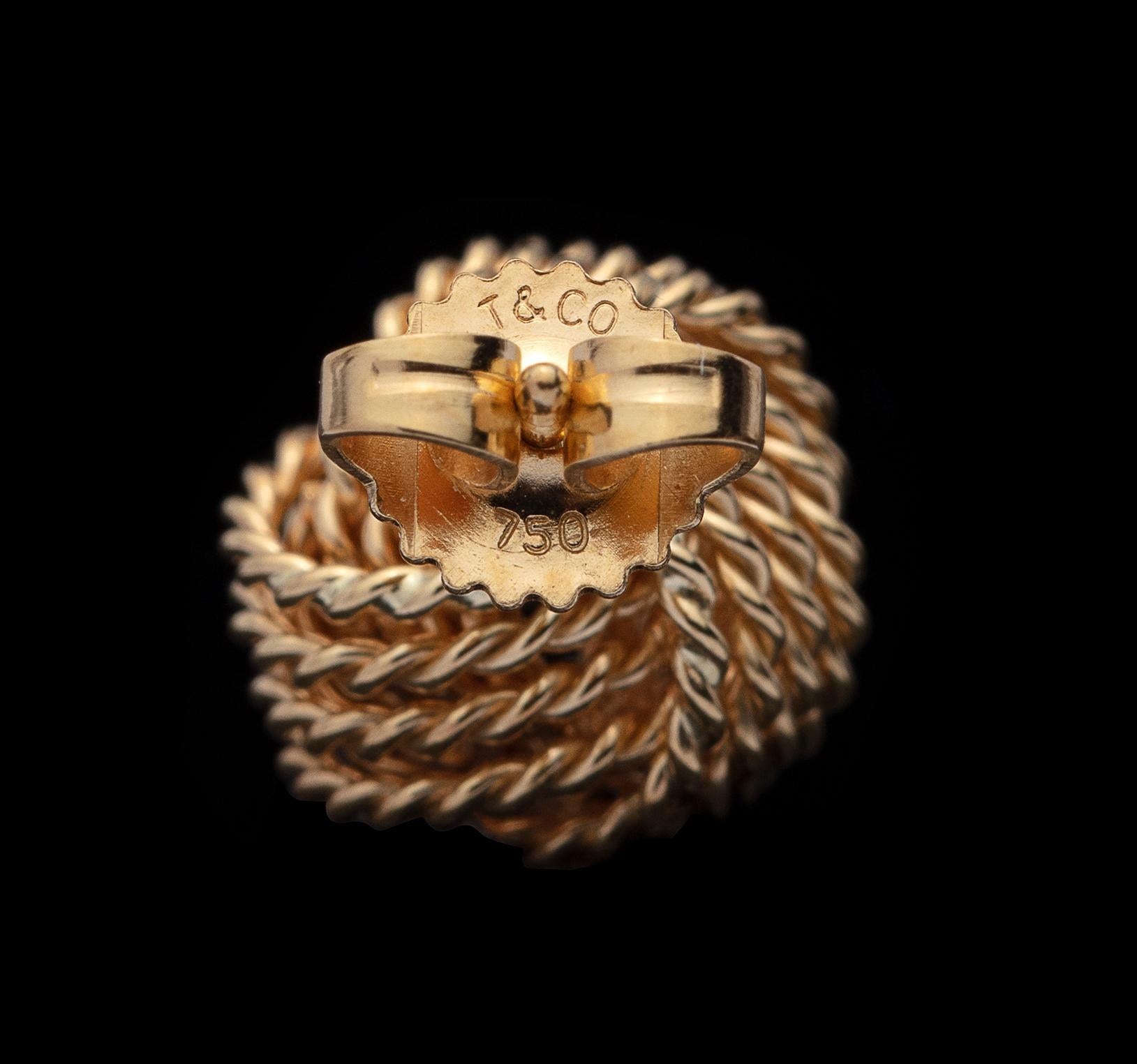 Women's Tiffany & Co. 18 Karat Gold Vintage Knot Earrings