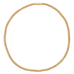 Tiffany & Co. 18k Gold Woven Wheat Chain Necklace
