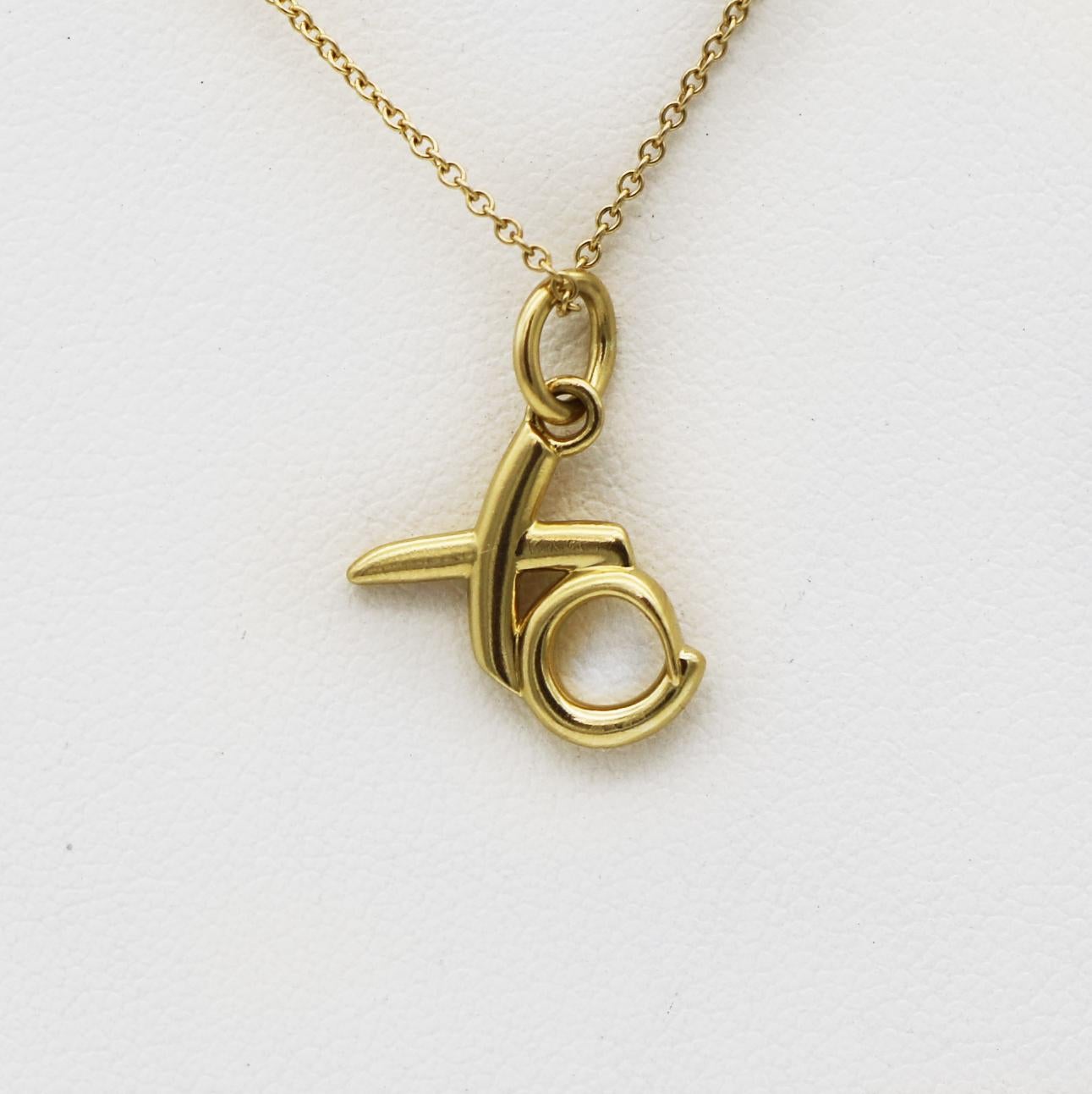 Tiffany & Co.
Graffiti XO 
Paloma Picasso 
18K Yellow Gold 
Necklace
Approx.  22