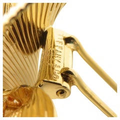 Elegant Tiffany & Co. 14k Yellow Gold Floral Brooch