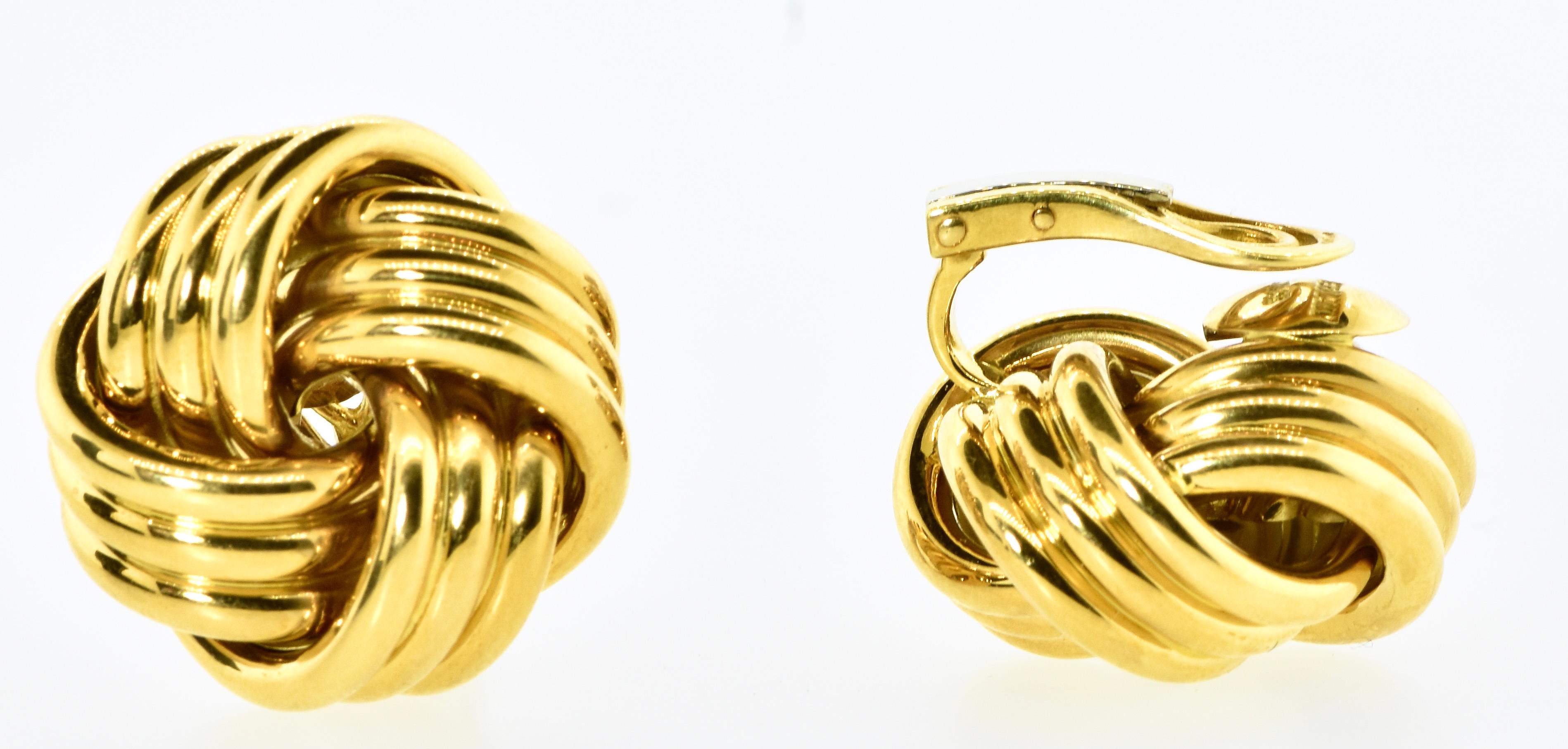 Tiffany and Co. 18k Love Knot Fine Earrings, the Largest Size Made ...