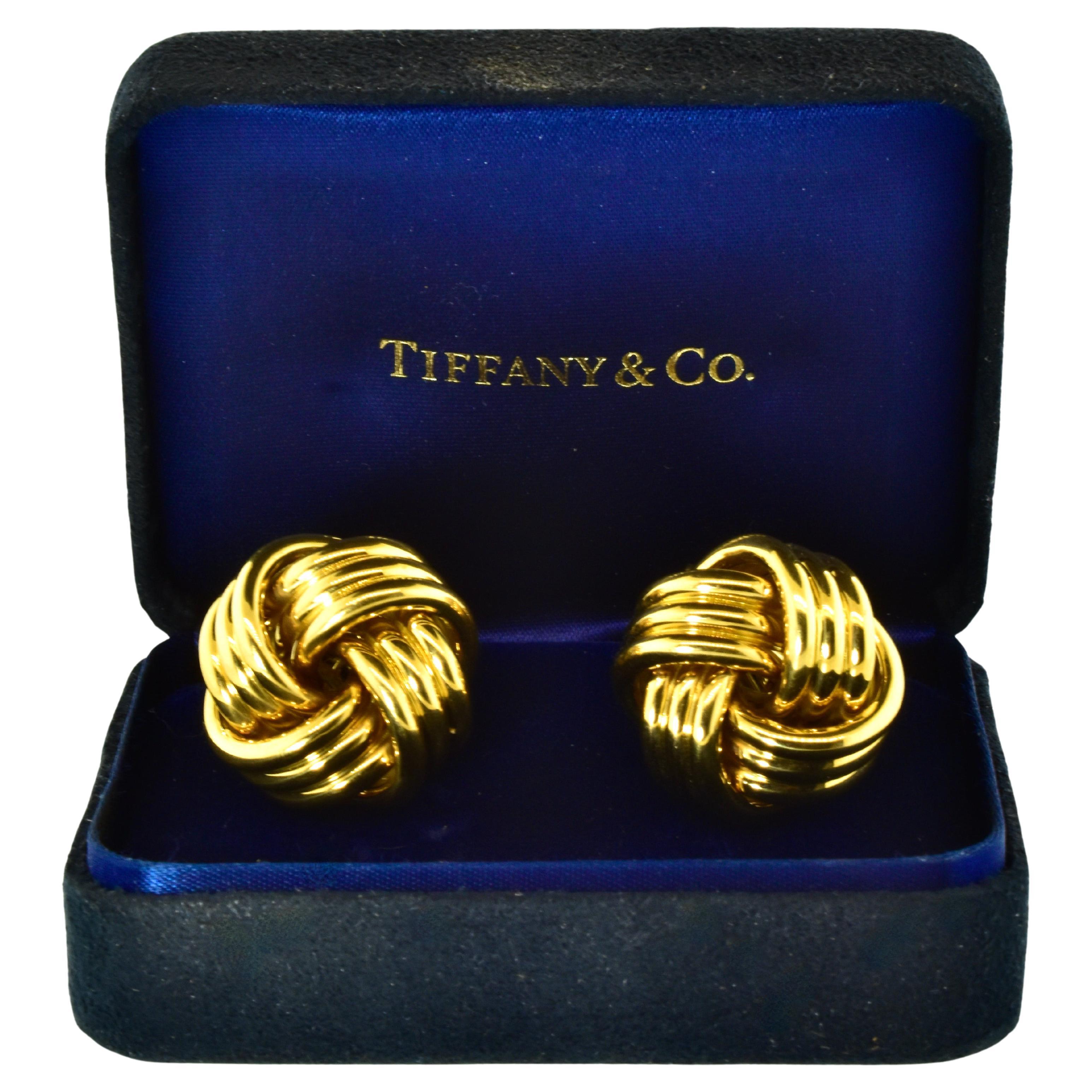Tiffany & Co. 18k Love Knot Fine Earrings, the Largest Size Made, circa 2000