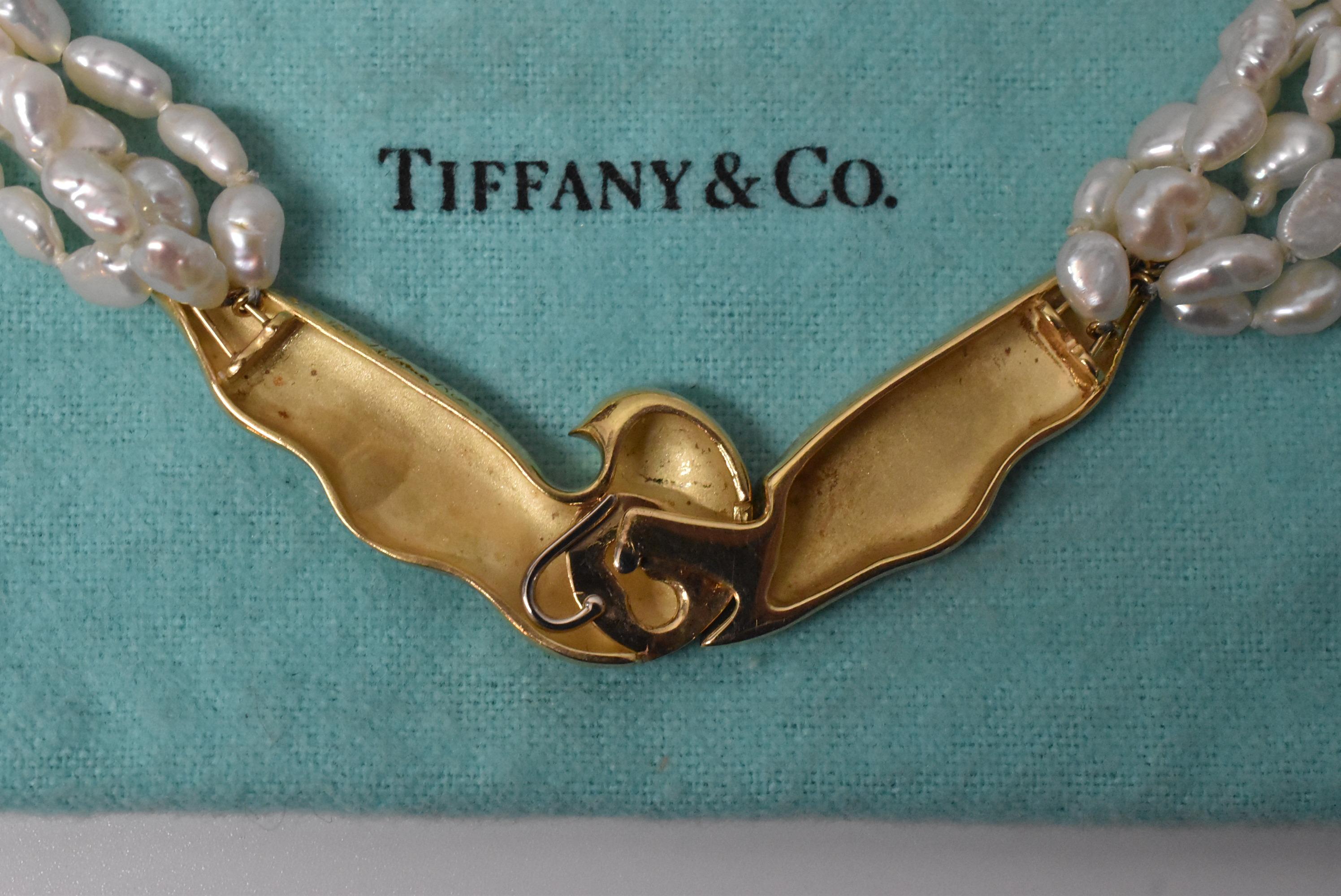 20th Century Tiffany & Co. 18K Multi-Strand Freshwater Pearl Necklace, Paloma Picasso