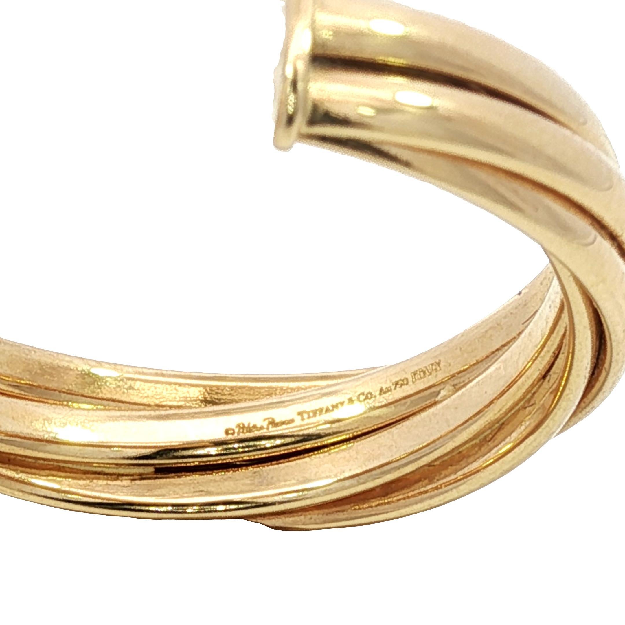 Tiffany & Co. Orecchini a cerchio Paloma Picasso for Tiffany & Co. 18 carati in oro giallo in vendita 5