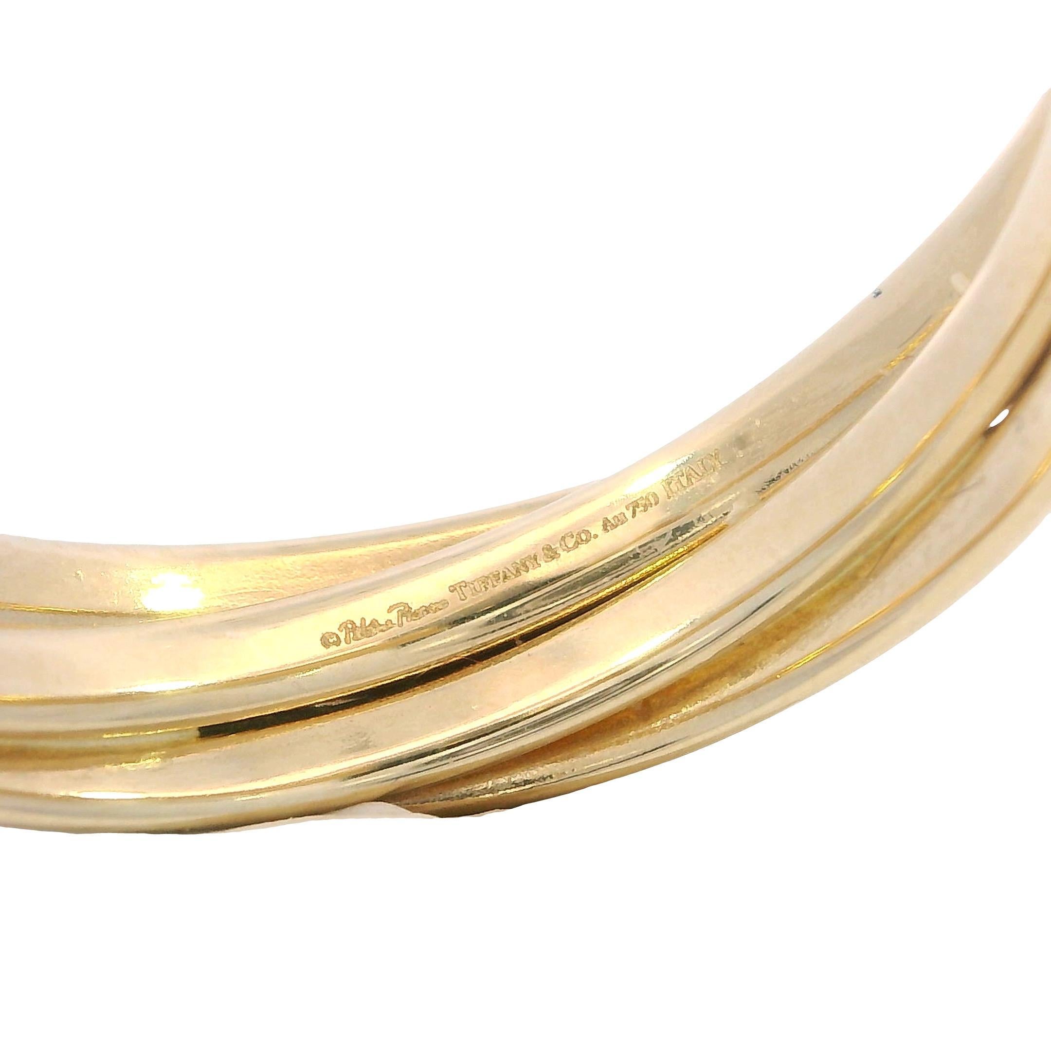 Tiffany & Co. Orecchini a cerchio Paloma Picasso for Tiffany & Co. 18 carati in oro giallo in vendita 6