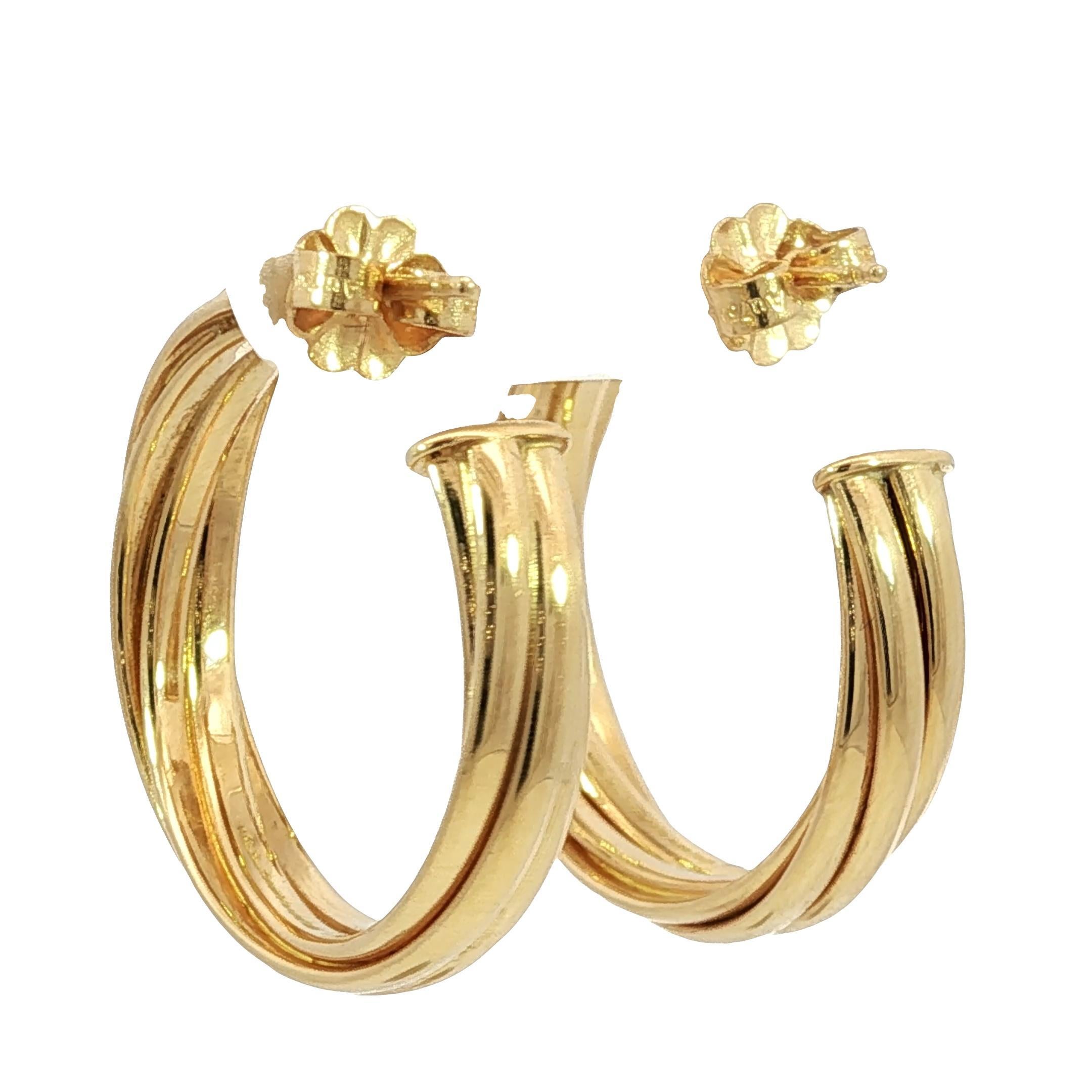 Tiffany & Co. Orecchini a cerchio Paloma Picasso for Tiffany & Co. 18 carati in oro giallo in vendita 1