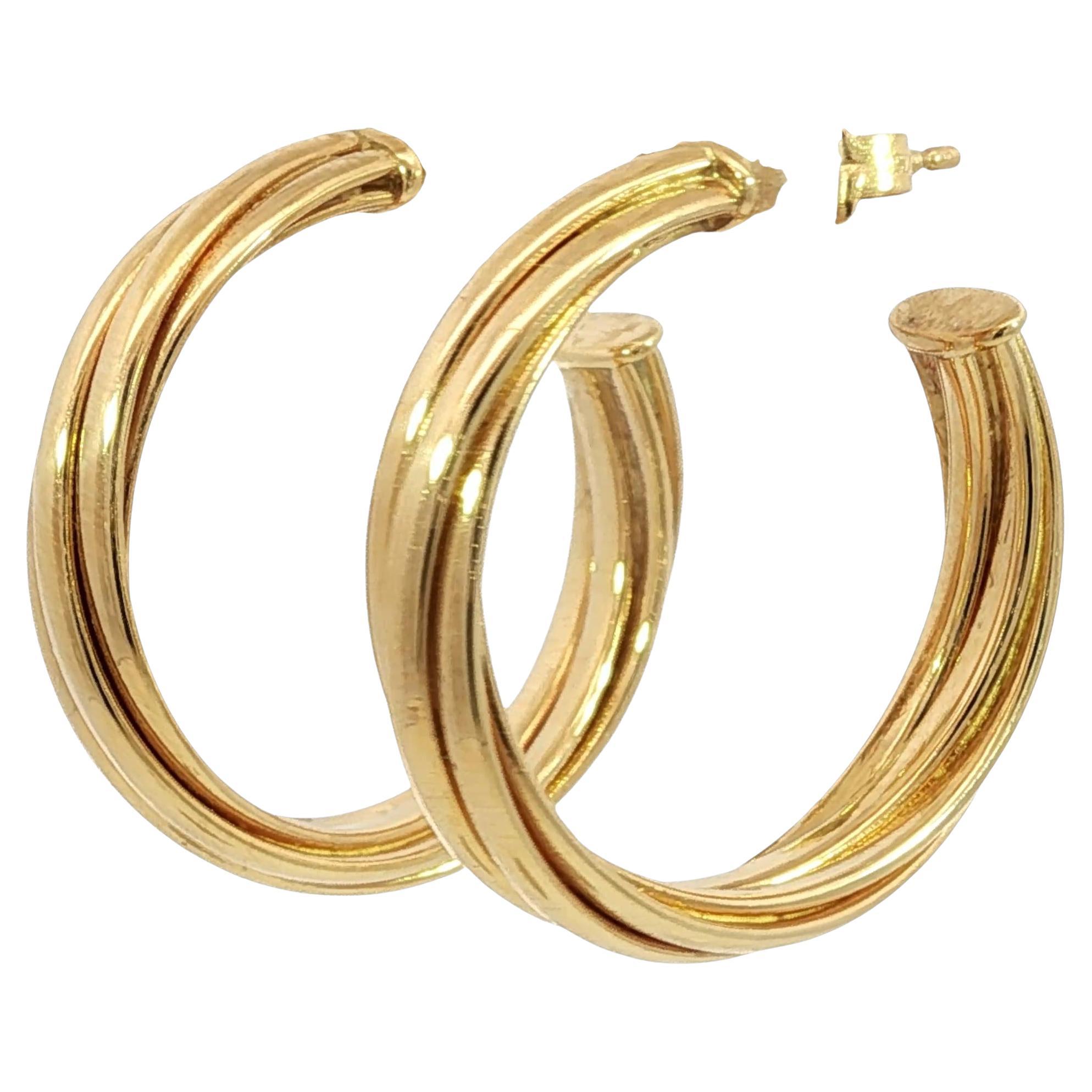 Tiffany & Co. Orecchini a cerchio Paloma Picasso for Tiffany & Co. 18 carati in oro giallo in vendita