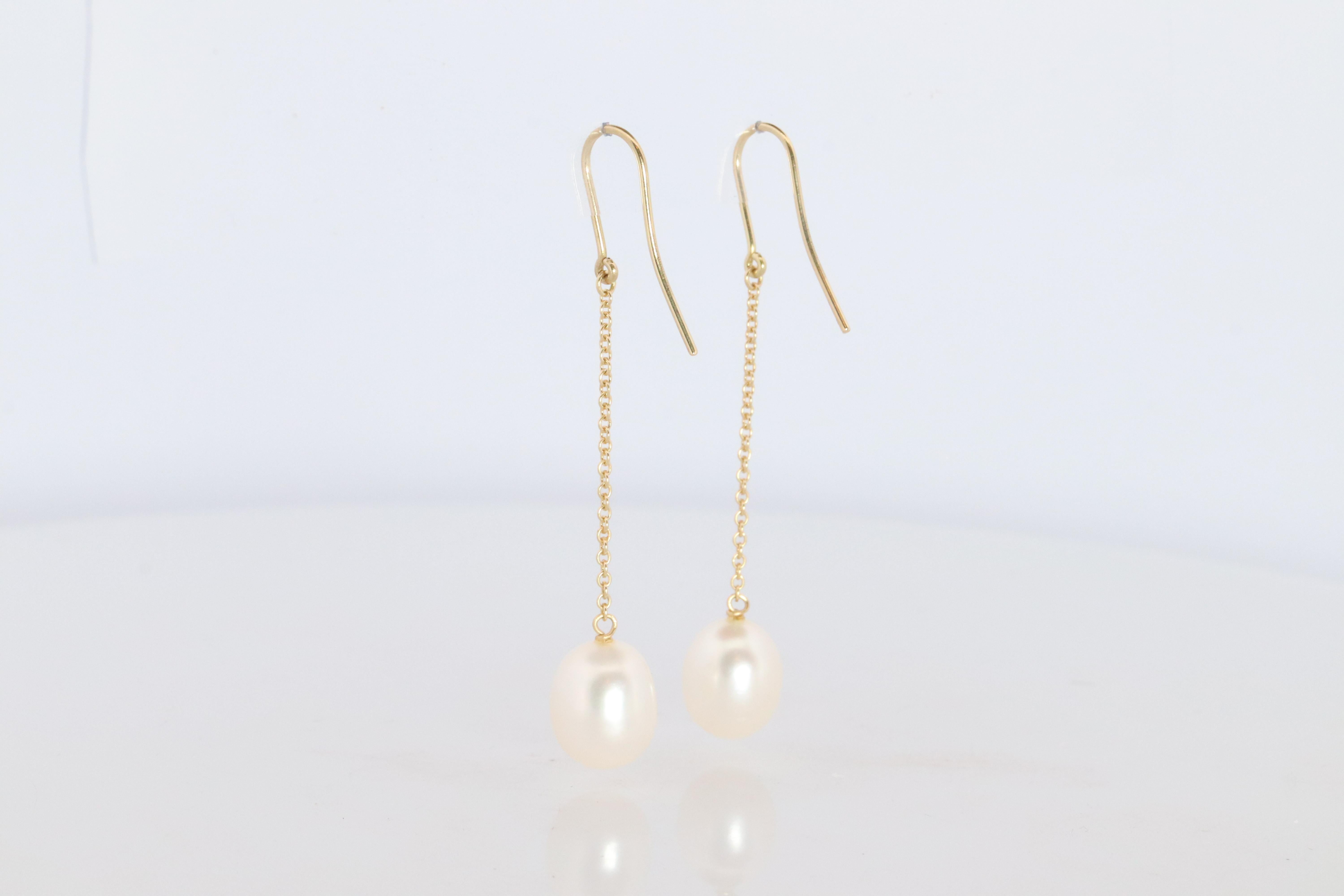 De las mujeres Pendientes Tiffany & Co 18k Perla por metros. Pendientes de gota Tiffany Elsa Peretti. en venta