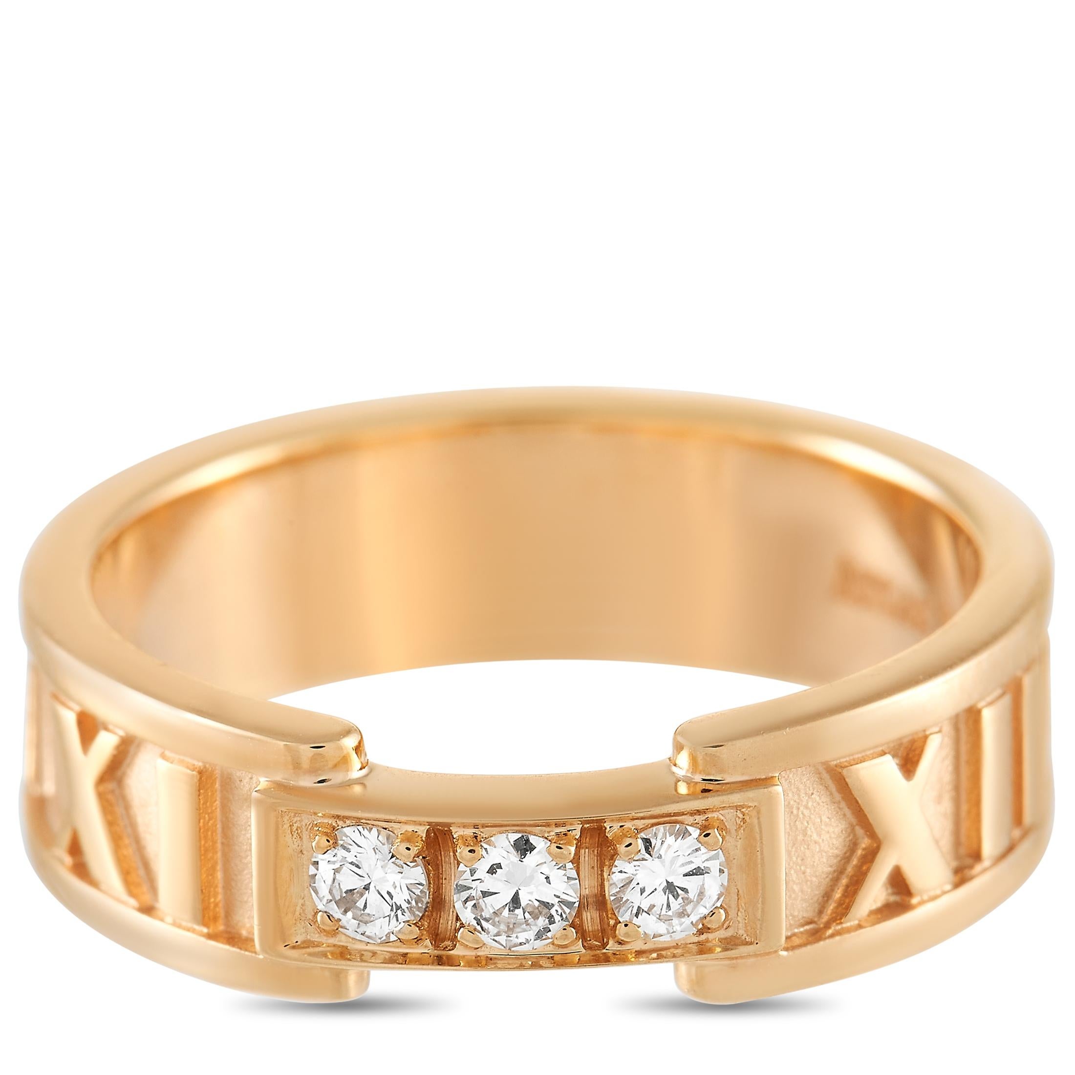 Round Cut Tiffany & Co. 18K Rose Gold 0.20 ct Diamond Ring