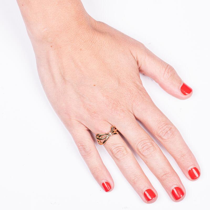 rose gold bow ring