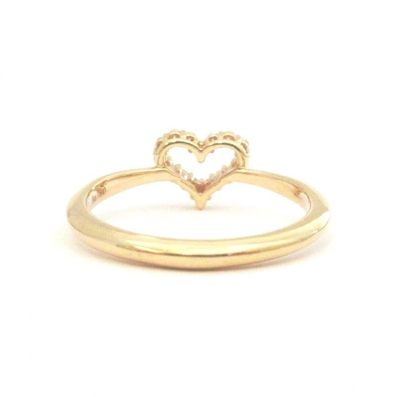 TIFFANY & Co. 18K Rose Gold .06ct Diamant Herz Ring 6 (Rundschliff) im Angebot