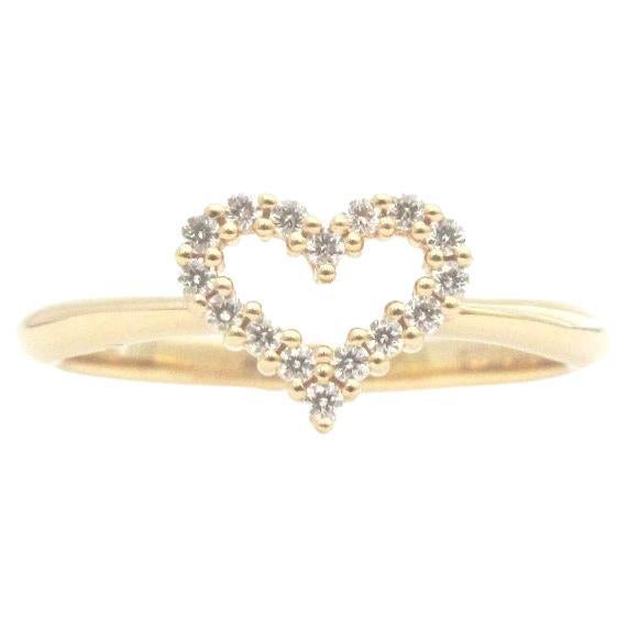 Tiffany & Co. 18k Rose Gold .06 Carat Diamond Heart Ring