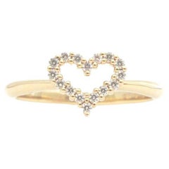 Tiffany & Co. 18k Rose Gold .06 Carat Diamond Heart Ring