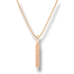 Tiffany & Co. 18K Rose Gold 1837 Makers Bar Pendant Necklace