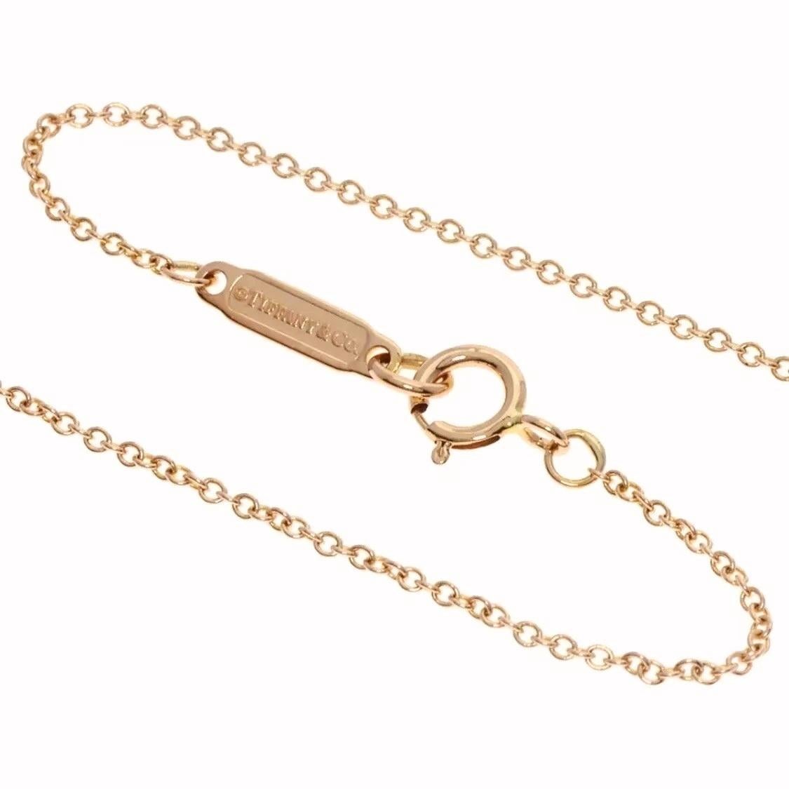 Women's TIFFANY & Co. 18K Rose Gold .51ct Diamond Open Circle Pendant Necklace