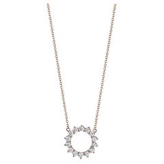 TIFFANY & Co. Collar Colgante Círculo Abierto Oro Rosa 18K .51ct Diamantes