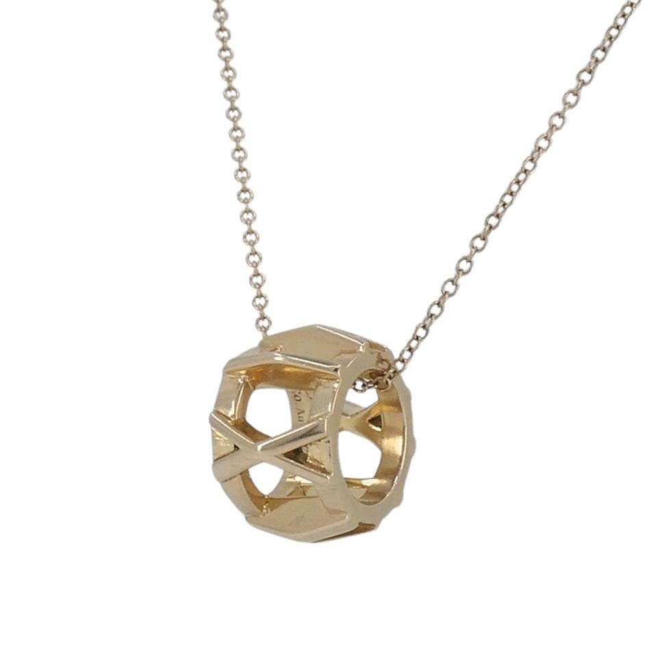 Tiffany & Co. 18k Rose Gold Atlas Pendant Necklace In condizioni ottime in vendita a Beverly Hills, CA