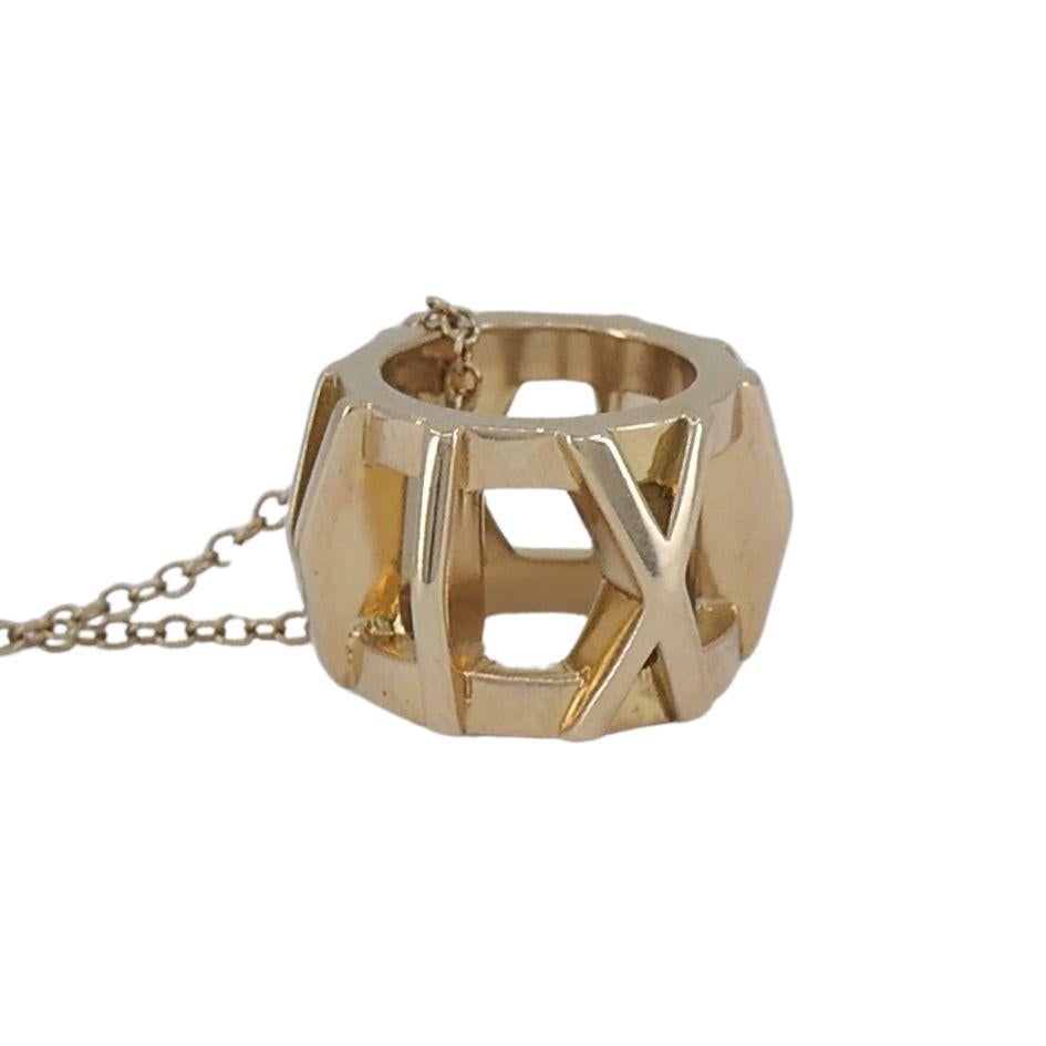 Tiffany & Co. 18k Rose Gold Atlas Pendant Necklace in vendita 3