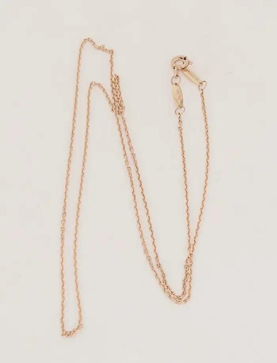 Tiffany &co 18K Rose gold chain 20'' In New Condition For Sale In New York, NY