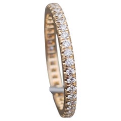 Tiffany & Co. 18k Rose Gold Diamond Eternity Band Ring size 5.5 ~.42ctw