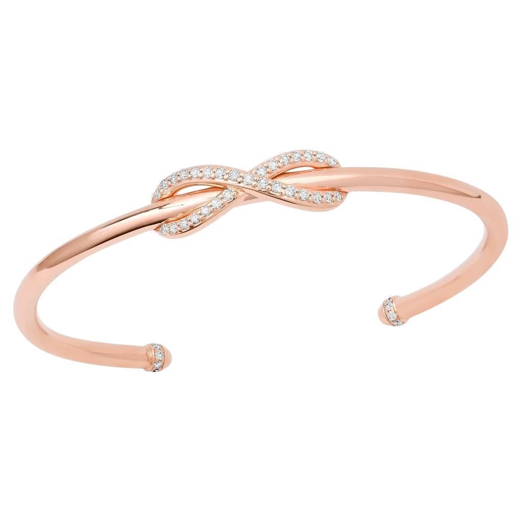 TIFFANY 
Co. Bracelet Infinity Cuff en or rose 18K avec diamants