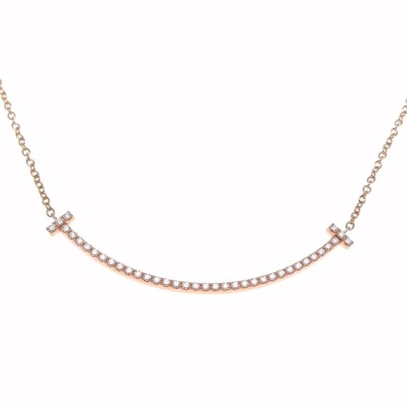 TIFFANY & Co. 18K Rose Gold Diamond T Smile Pendant Necklace

Metal: 18K Rose Gold
Chain: 16
