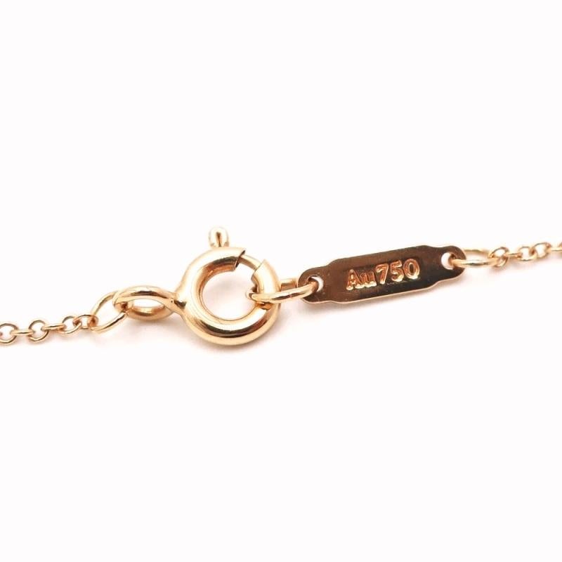TIFFANY & Co. 18K Rose Gold Diamond T Smile Pendant Necklace For Sale 4