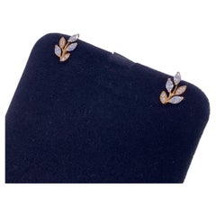 Tiffany & Co. 18K Rose Gold Diamond Victoria Vine Stud Earrings