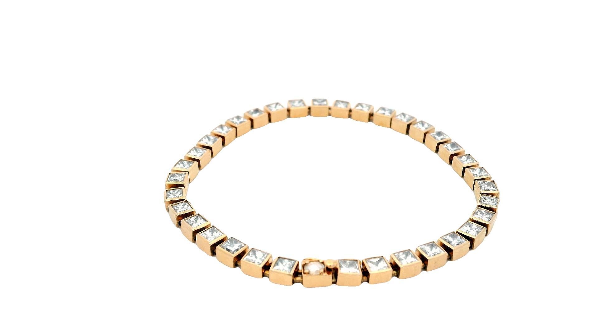 Contemporary Tiffany & Co. 18K Rose Gold & Diamonds Bracelet For Sale