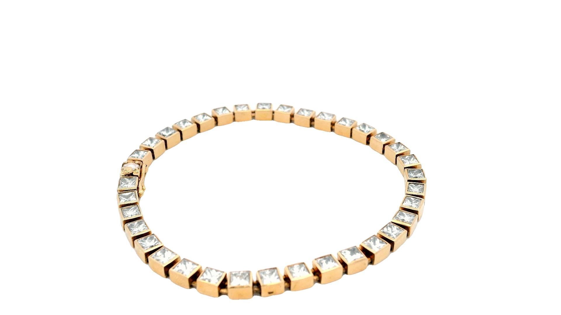 Tiffany & Co. 18K Rose Gold & Diamonds Bracelet In Excellent Condition For Sale In Great Neck Plaza, NY