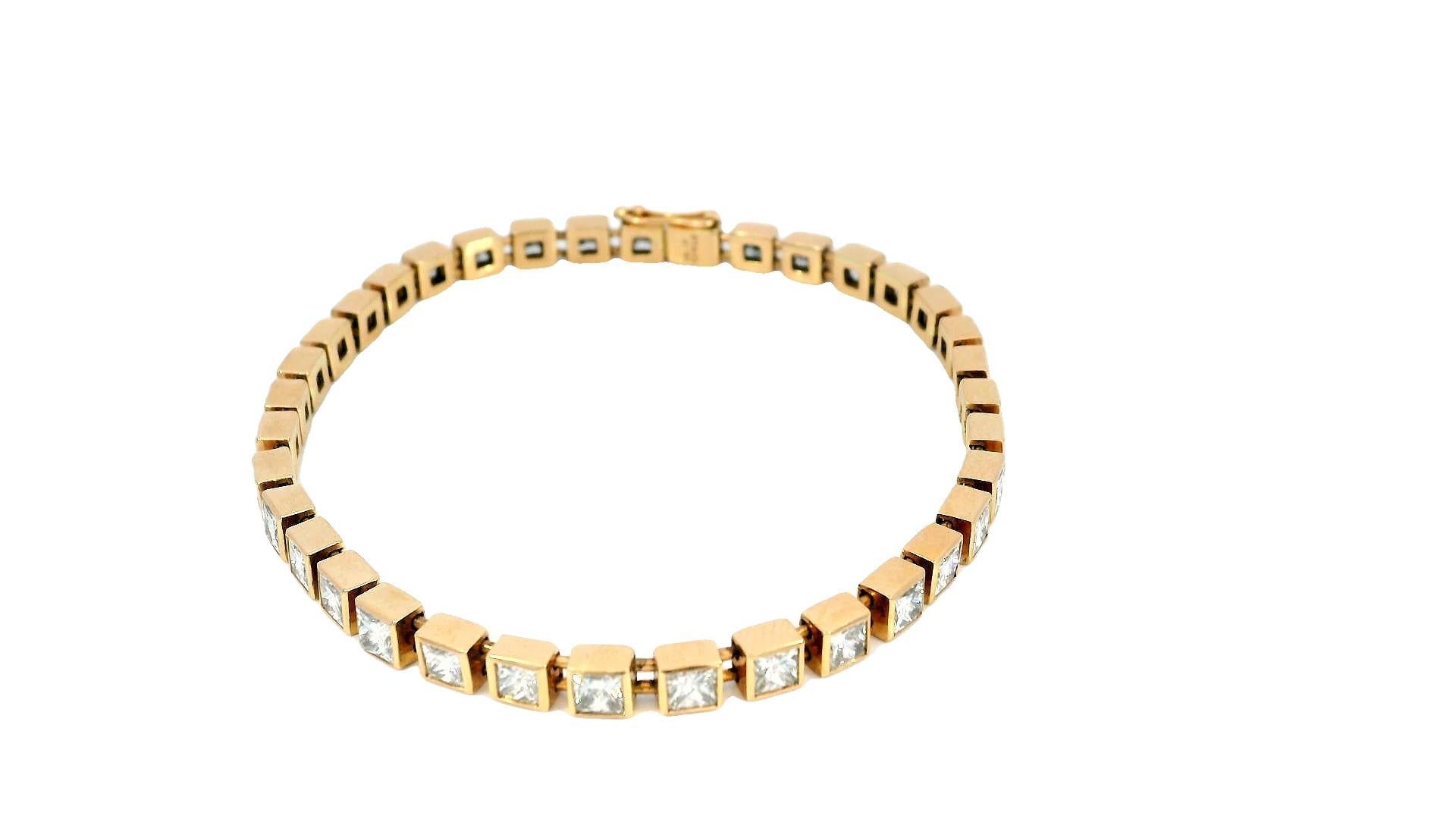 Tiffany & Co. 18K Rose Gold & Diamonds Bracelet For Sale 3