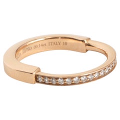 TIFFANY & CO 18k rose gold & diamonds LOCK Ring 4
