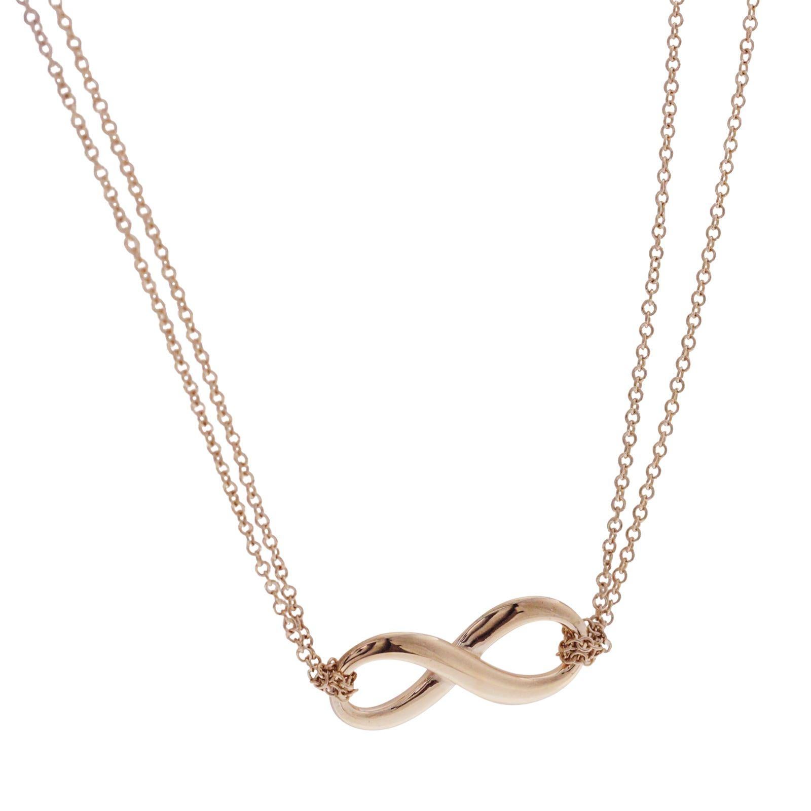 rose gold infinity necklace tiffany 