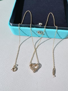 Tiffany & Co. 18K Rose Gold Full Pavé Diamond Heart Necklace