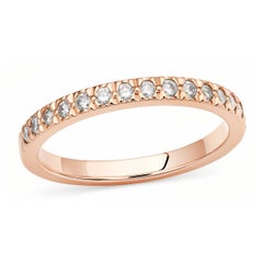 TIFFANY & Co. 18K Rose Gold Half Circle Diamond Novo Band Ring 4.5