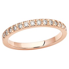 TIFFANY & Co. 18K Rose Gold Half Circle Diamond Novo Band Ring 4.5